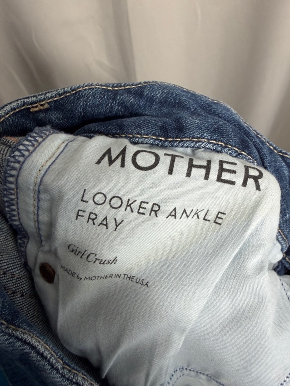 Mother Looker Ankle Fray Girl Crush Wash Size 27 - Picture 4 of 6
